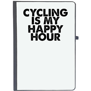                       UDNAG Ruled Notebook Diary 'Cycling | cycling is my happy hour', [A5 80Pages 80GSM]                                              