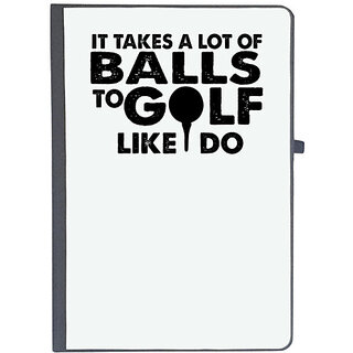                       UDNAG Ruled Notebook Diary 'Golf | it takes a lote of balls to golf', [A5 80Pages 80GSM]                                              