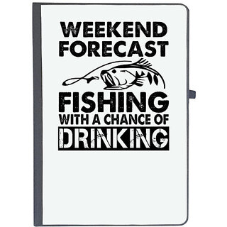                       UDNAG Ruled Notebook Diary 'Fishing | weekend forecast fishing', [A5 80Pages 80GSM]                                              