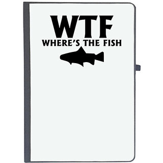                       UDNAG Ruled Notebook Diary 'Fishing | wtf where's the fish', [A5 80Pages 80GSM]                                              