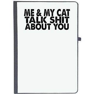                       UDNAG Ruled Notebook Diary 'Cat | me & my cat talk shit about you', [A5 80Pages 80GSM]                                              