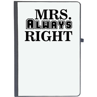                       UDNAG Ruled Notebook Diary 'Couple | mrs. always right', [A5 80Pages 80GSM]                                              