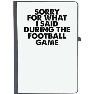                       UDNAG Ruled Notebook Diary 'Football | sorry for what i said', [A5 80Pages 80GSM]                                              