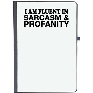                       UDNAG Ruled Notebook Diary 'Sarcasm | i am fluent in sarcasm', [A5 80Pages 80GSM]                                              