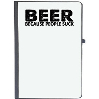                       UDNAG Ruled Notebook Diary 'Beer | beer because people suck', [A5 80Pages 80GSM]                                              