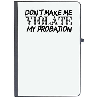                       UDNAG Ruled Notebook Diary 'Violate | don't make me violate', [A5 80Pages 80GSM]                                              