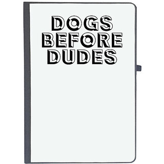                       UDNAG Ruled Notebook Diary 'Dogss | dogs before dudes', [A5 80Pages 80GSM]                                              