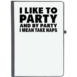                       UDNAG Ruled Notebook Diary 'Party | i like to party', [A5 80Pages 80GSM]                                              