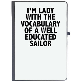                       UDNAG Ruled Notebook Diary 'Sailor | i'm lady with the vocabulary', [A5 80Pages 80GSM]                                              
