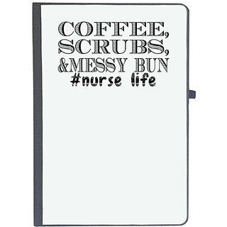                       UDNAG Ruled Notebook Diary 'Coffee | coffee scrubs &messy bun', [A5 80Pages 80GSM]                                              
