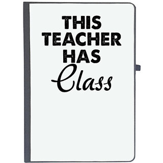                       UDNAG Ruled Notebook Diary 'Teacher | this teacher hass class', [A5 80Pages 80GSM]                                              
