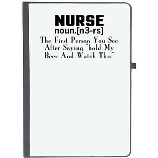                       UDNAG Ruled Notebook Diary 'Nurse | nurse noun [n3-rs]', [A5 80Pages 80GSM]                                              