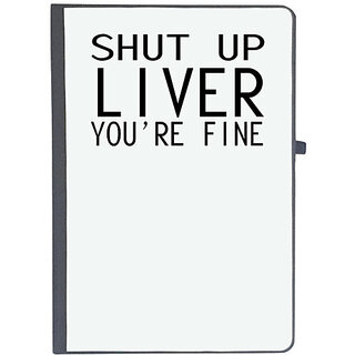                       UDNAG Ruled Notebook Diary 'Wine | shut up liver', [A5 80Pages 80GSM]                                              