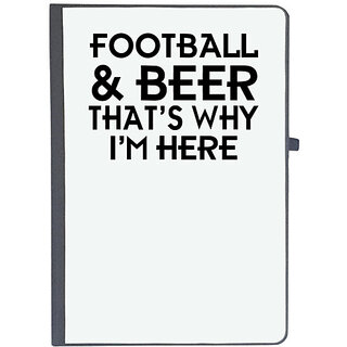                       UDNAG Ruled Notebook Diary 'Football | football & beer', [A5 80Pages 80GSM]                                              