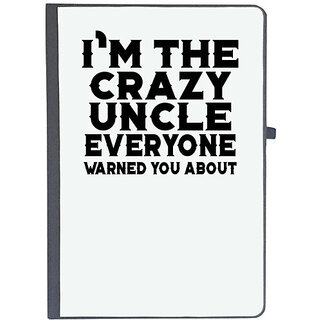                       UDNAG Ruled Notebook Diary 'Uncle | i'm the crazy uncle', [A5 80Pages 80GSM]                                              