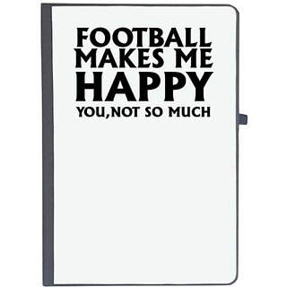                       UDNAG Ruled Notebook Diary 'Football | football makes me happy', [A5 80Pages 80GSM]                                              