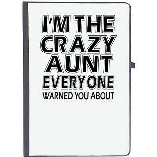                       UDNAG Ruled Notebook Diary 'Aunt | i'm the crazy', [A5 80Pages 80GSM]                                              