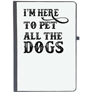                       UDNAG Ruled Notebook Diary 'Dog | i'm here to pet', [A5 80Pages 80GSM]                                              
