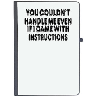                       UDNAG Ruled Notebook Diary '| you couldn't handle me even', [A5 80Pages 80GSM]                                              
