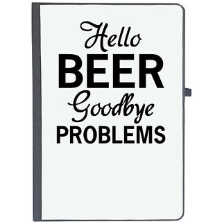                       UDNAG Ruled Notebook Diary 'Beer | hello beer goodbye', [A5 80Pages 80GSM]                                              