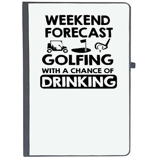                       UDNAG Ruled Notebook Diary 'Golf | weekend forcast golfing', [A5 80Pages 80GSM]                                              