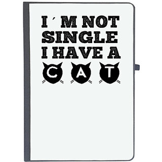                       UDNAG Ruled Notebook Diary 'Cat | i'm not a single', [A5 80Pages 80GSM]                                              