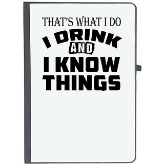                       UDNAG Ruled Notebook Diary 'Beer | that's what i do i drink', [A5 80Pages 80GSM]                                              