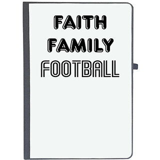                       UDNAG Ruled Notebook Diary 'Football | faith family football', [A5 80Pages 80GSM]                                              