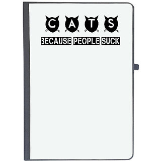                      UDNAG Ruled Notebook Diary 'Cats | cats because people suck', [A5 80Pages 80GSM]                                              