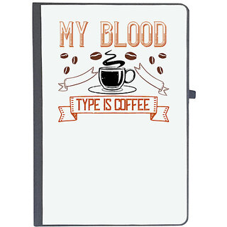                       UDNAG Ruled Notebook Diary 'Coffee | my blood type is coffee', [A5 80Pages 80GSM]                                              