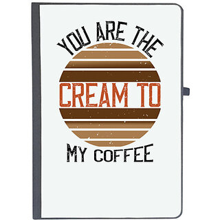                       UDNAG Ruled Notebook Diary 'Coffee | you are the cream to my coffee', [A5 80Pages 80GSM]                                              