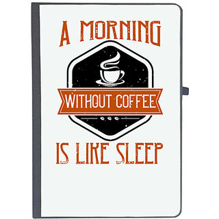                       UDNAG Ruled Notebook Diary 'Coffee | A morning without coffee is like sleep2', [A5 80Pages 80GSM]                                              