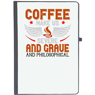                       UDNAG Ruled Notebook Diary 'Coffee | Coffee makes us severe, and grave, and philosophical', [A5 80Pages 80GSM]                                              