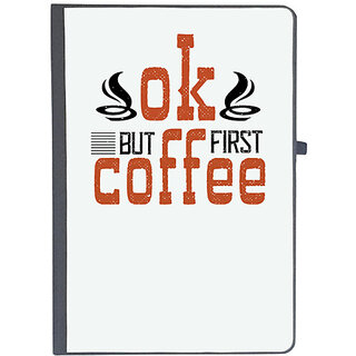                       UDNAG Ruled Notebook Diary 'Coffee | ok,but first coffee', [A5 80Pages 80GSM]                                              