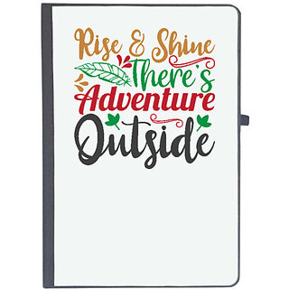                       UDNAG Ruled Notebook Diary 'Christmas | rise and shine there's adventure outside', [A5 80Pages 80GSM]                                              