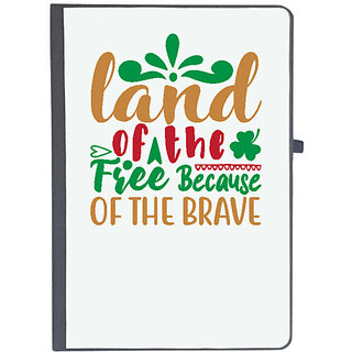                       UDNAG Ruled Notebook Diary 'Christmas | Land of the free because of the brave copy', [A5 80Pages 80GSM]                                              