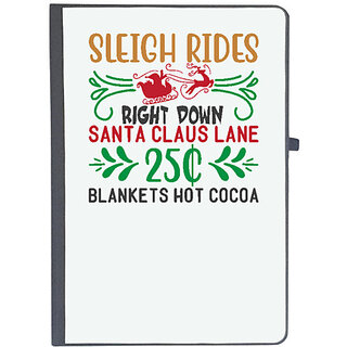                       UDNAG Ruled Notebook Diary 'Christmas | sleigh rides right down santa claus lane', [A5 80Pages 80GSM]                                              