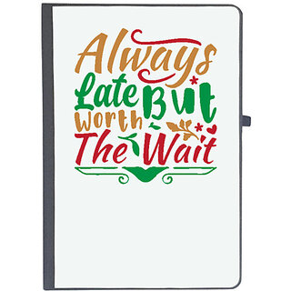                       UDNAG Ruled Notebook Diary 'Christmas | always late but worth the wait', [A5 80Pages 80GSM]                                              