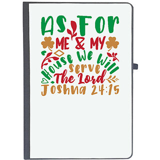                       UDNAG Ruled Notebook Diary 'Christmas | as for me & my house we will serve the lord loshna', [A5 80Pages 80GSM]                                              