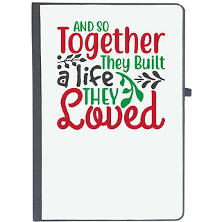                       UDNAG Ruled Notebook Diary 'Christmas | and so together they built a life they loved', [A5 80Pages 80GSM]                                              