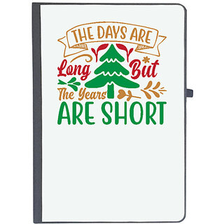                      UDNAG Ruled Notebook Diary 'Christmas | the day are long but the years are short', [A5 80Pages 80GSM]                                              