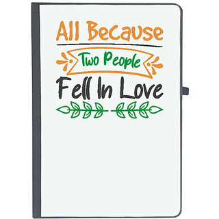                       UDNAG Ruled Notebook Diary 'Christmas | all because two people fell in love', [A5 80Pages 80GSM]                                              