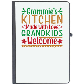                       UDNAG Ruled Notebook Diary 'Christmas | grammie's kichen made with love grandkids welcome', [A5 80Pages 80GSM]                                              