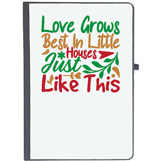                       UDNAG Ruled Notebook Diary 'Christmas | love grow best in little houses just like this', [A5 80Pages 80GSM]                                              