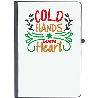                       UDNAG Ruled Notebook Diary 'Christmas | cold hands warm heart', [A5 80Pages 80GSM]                                              