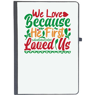                       UDNAG Ruled Notebook Diary 'Christmas | we love because he first love us', [A5 80Pages 80GSM]                                              