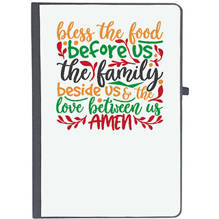                       UDNAG Ruled Notebook Diary 'Christmas | bless the food before us the family love between us amen', [A5 80Pages 80GSM]                                              