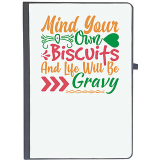                       UDNAG Ruled Notebook Diary 'Christmas | mind your own biscuits and life with be gravy', [A5 80Pages 80GSM]                                              