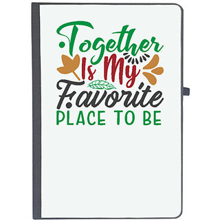                       UDNAG Ruled Notebook Diary 'Christmas | together is my favorite place to be', [A5 80Pages 80GSM]                                              