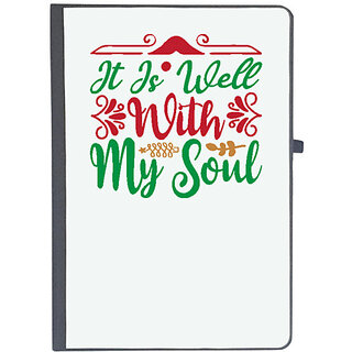                       UDNAG Ruled Notebook Diary 'Christmas | it is well with my soul', [A5 80Pages 80GSM]                                              